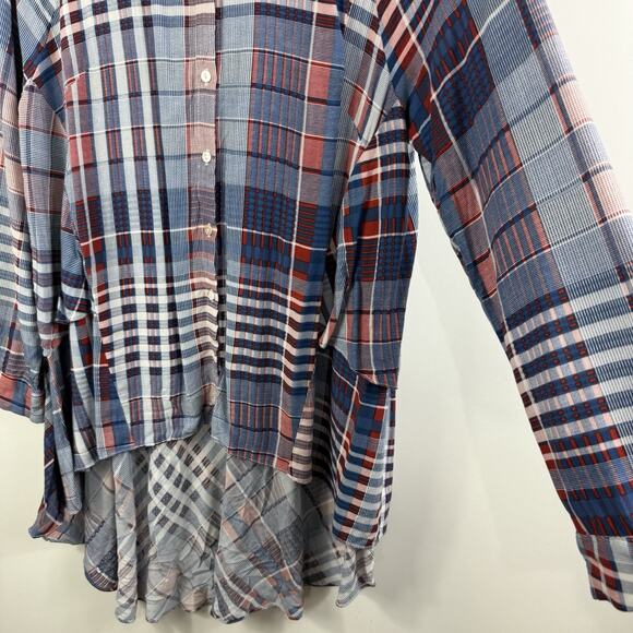 See and be seen Plaid Button Down Shirt for Women M - Picture 5 of 16